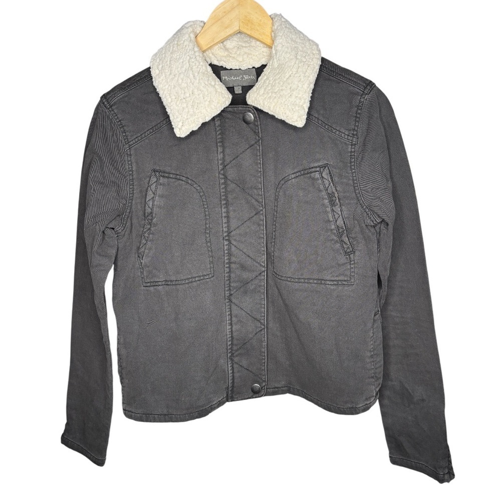 Michael Stars Sherpa Collar Utility Jacket Small